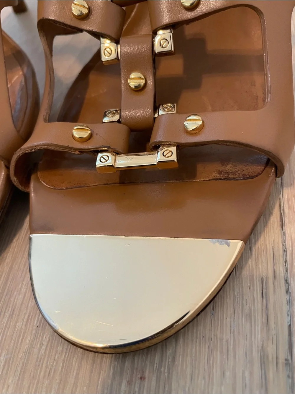 Tory Burch Francesca Leather Gladiator High-Heel Sandals - Size 10
